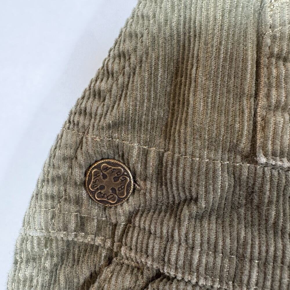 OshKosh B'Gosh Olive Green Corduroy Bib Overalls Size 3-6 M Cotton Vestbak - Picture 11 of 14